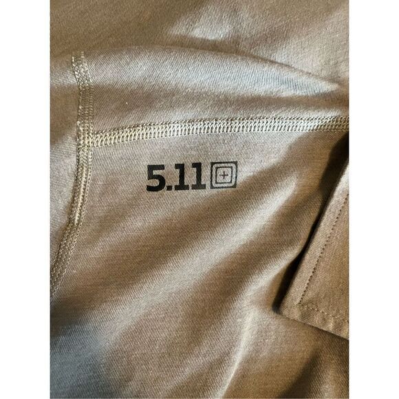 5.11 Tactical Tan Beige Cotton Blend Short Sleeve Collared Polo Shirt Mens XL - Picture 4 of 7